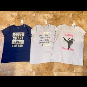 3 New Childrens Place Tees Size 16